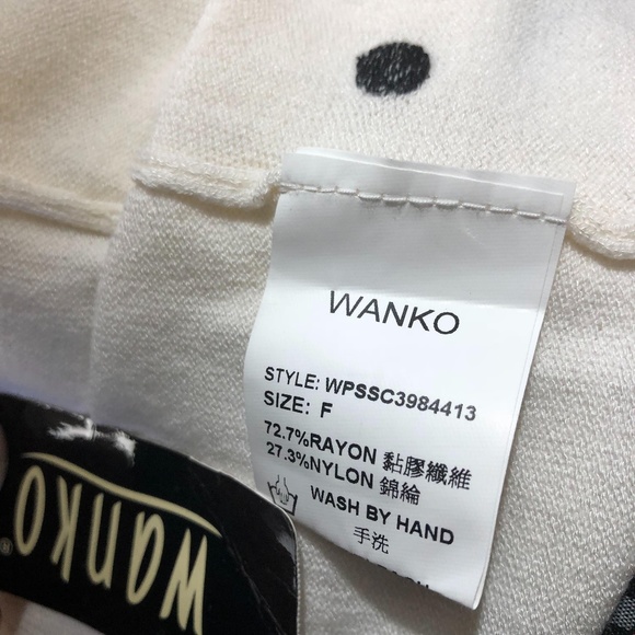 Wanko Sweater Black  Polka Dot Knit Open Cardigan - Picture 5 of 8